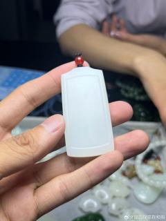66【和田玉】白玉无事牌