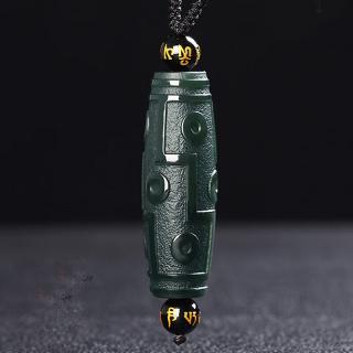 晶之雪和田玉天珠吊坠青玉男士女士玉坠玉石玉挂件玉器玉佩 款2