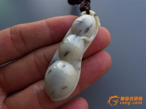 和田玉挂件 四季平安吊坠qr 19.74g