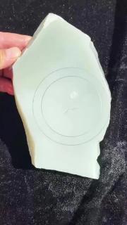 新疆和田玉且末近矿高青白手镯片,重576克,厚1.5,颜色亮,细度非常好