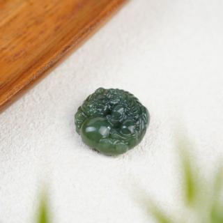 顶顶顶货!和田玉青玉貔貅戏球吊坠约33*10mm 有球必应!寓意满满!