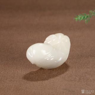 和田玉 烟紫抱子弄孙吊 坠挂件