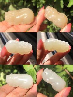 和田玉貔貅挂件【寓意:招财辟邪保平安】