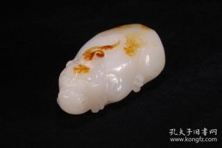 【玩家旧藏,和田玉"貔貅"把件】