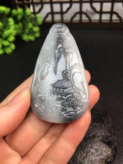 "泼墨山水,天成幽韵"