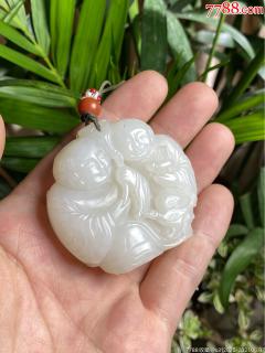 清和田玉白玉和合二仙