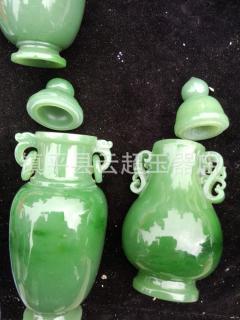 【天然新疆和田玉 俄碧玉 花瓶 摆件工艺品销售】河南南阳天然新疆和