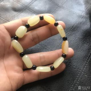 和田玉原石手链30克