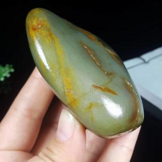 新疆和田玉沙枣青 原石!天然皮色无二